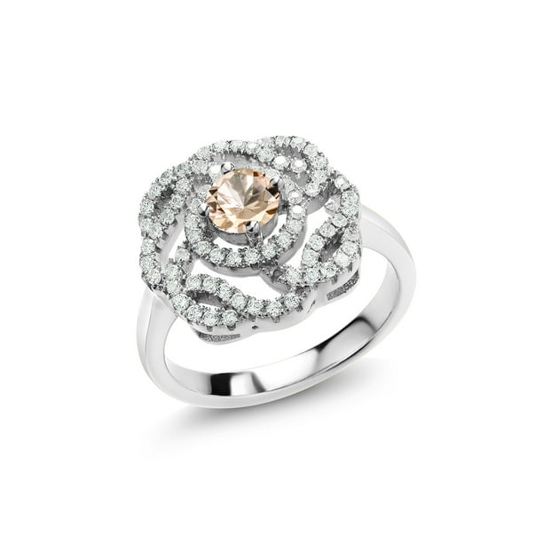 1.43Ct Round 3Stone Moissanite Sapphire Engagement Ring With 925 Sterling Silver 1.43Ct Round 3Stone Moissanite Sapphire Engagement Ring With 925 Sterling Silver